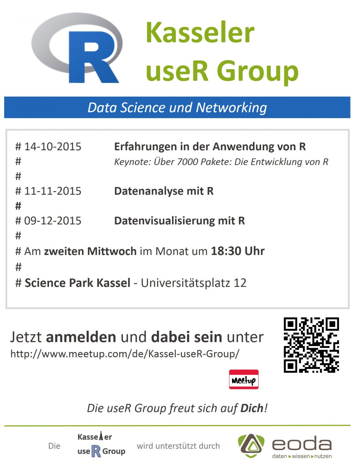 Die kommenden Termine der Kasseler useR Group